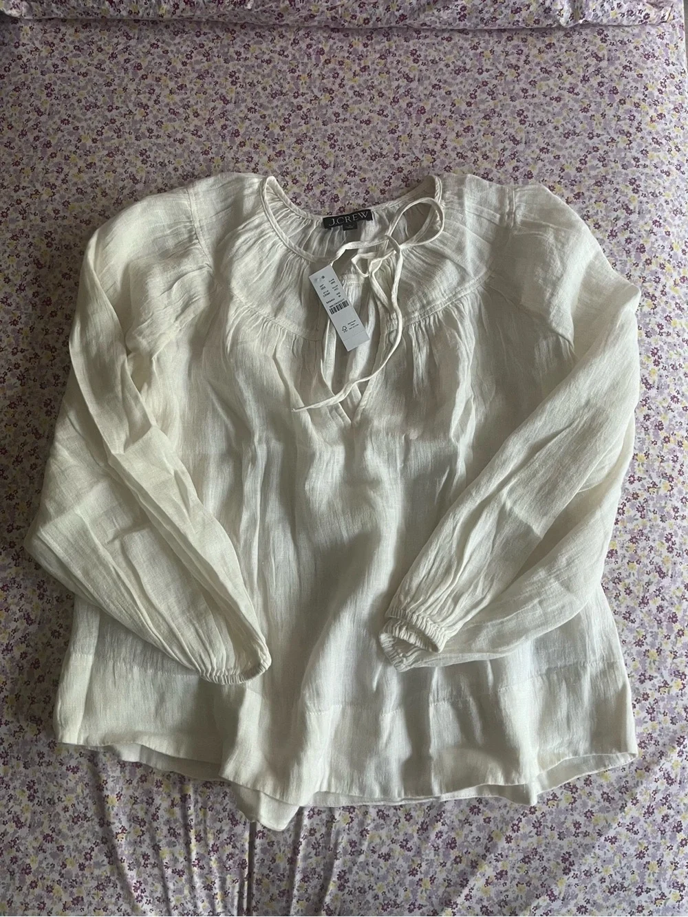 Jcrew Women's Linen-Blend Tunic — Cream NWT